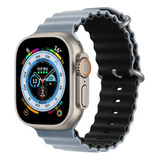 Correa Para Apple Watch Ultra Ocean De Silicón Bicolor