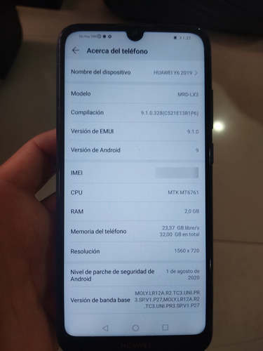 Celular Huawei Y6 2019 Como Nuevo 