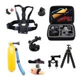 Kit Gopro Hero 7/6/5/4/3 Maleta Case M Flutuante Peito 