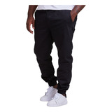 Calça Jogger Sarja Colorida Jeans Masculina Plus Size 