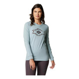 Polera Lifestyle Mujer Manga Larga Full Flex Gris Fox