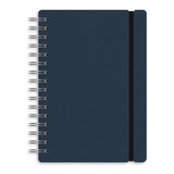 Cuaderno Studio A5 Rayado 80 Hojas Cuero Reciclado Duradero Color Petroleo