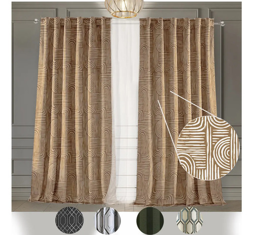 Cortinas Blackout Reflex Béla Home 3malto X3.90m Ancho  | Envío gratis