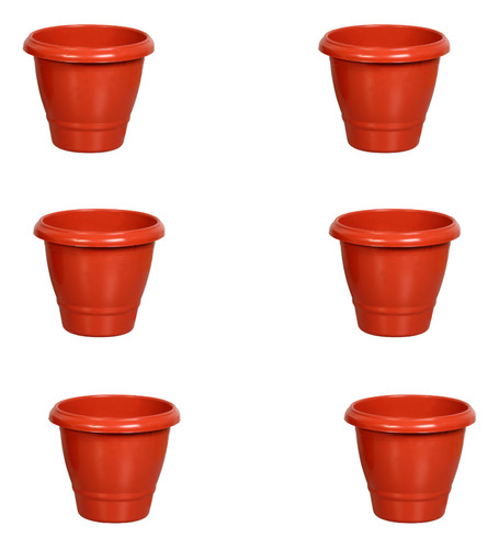 Vaso Plastico P/ Flores Plantas Frutíferas Promoção 6 Pçs