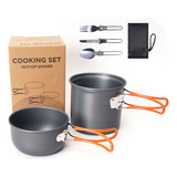 Juego De Utensilios De Cocina Para Camping, Olla De Campamen