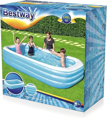 Pileta Inflable Rectangular 305x183x56 Cm Bestway Art 54009 