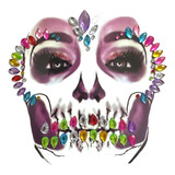 Pegatina Brillo Face Sticker Hallowen Maquillaje Catrina #33