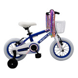 Bicicleta Infantil Battle R12 Ørsted Aluminium Technology Frenos V-brake Azul Y Rosa