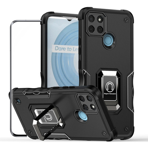 Funda Para Realme C21y/c25y Metal Apoyo Tener Vidrio Membran