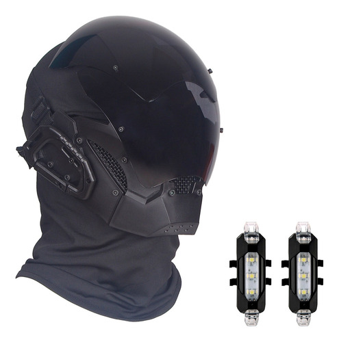 Máscara Para Casco De Cosplay Diy Flash Cyberpunk, Ligera, M