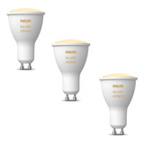 Pack 3x Ampolleta Philips Hue White Ambiance Gu10 Luz Blanco Cálido