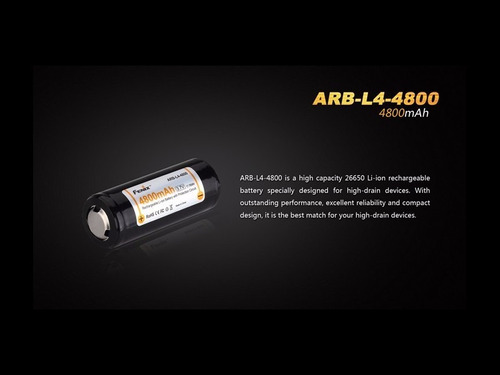 Bateria Recargable Fenix Arb-l4 4800mah 3.7v 26650