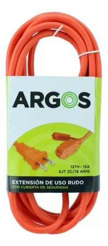 Argos 9710115, Extension Uso Rudo 2/16 Awg De 6 Mts