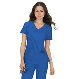 Koi Koi Basics 374 Femenino Katie Mock Wrap Solid Scrub Top