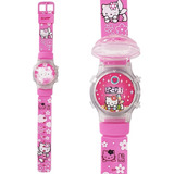 Reloj Niñas Digital Luces Tapa Infantil Hello Kitty Conejo3d