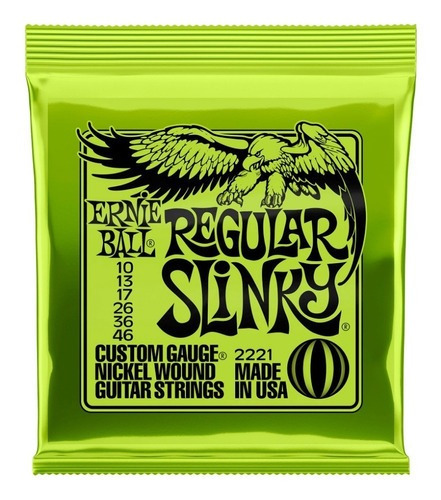 Encordado Ernie Ball Guitarra Electrica P02221 10 46 Regular