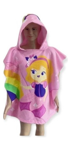 Toallon O Poncho Infantil Con Capucha Varios Personajes