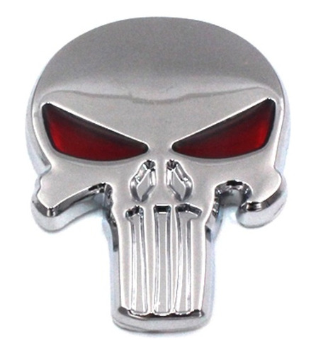 Punisher Calcomania 3d Metalica Carro, Moto,celular.