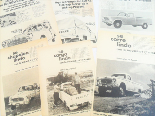 Peugeot 403 T4b Pick Up Lote Publicidad Revista No Catalogo