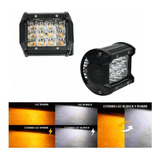 Par De Faros Dually 12 Led Bicolor Blanco Ambar 5 Funciones 