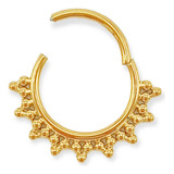 Piercing Septum F136 G23 Acero De Titanio Chapado En Oro 18k