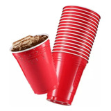 Copo Americano 25un Beer Pong Red Cup Vermelho Azul Preto 