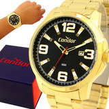 Relógio Condor Masculino Dourado Original Garantia 1 Ano Top