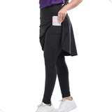 Calça Saia Com Bolso Fitness Moda Cristã Academia Discreta 