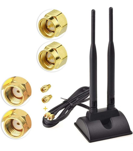 Antenas Wifi Con Conectores Sma Machos/hembras 2.4ghz / 5ghz