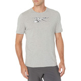 Playera Gráfica De Algodón Reebok Training Supply, Gris Jas