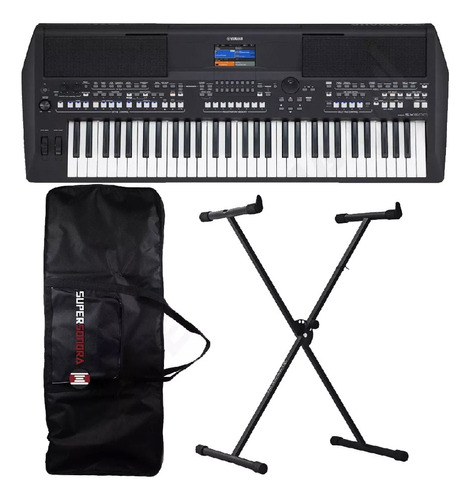 Kit Teclado Musical Yamaha Psr-sx600 + Suporte Em X + Capa