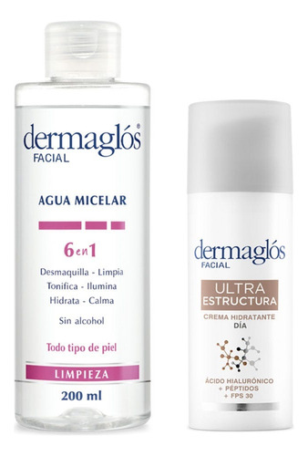  Kit Facial Rutina De Día Ultra Estructura Dermaglos