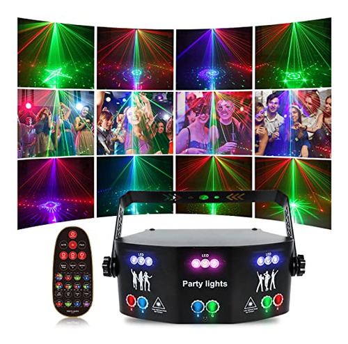 Focos Fiesta Dj Rgbw Uv Estrobos Led Activados Por Sonido,