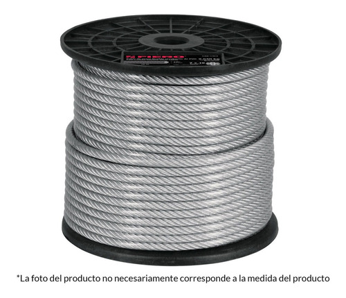 Cable Acero Recubierto Pvc 3/16' 7x19 Hilos Fiero 44223