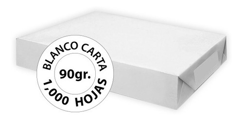 Papel Bond Blanco Carta 90 Gr - 2 Paquetes (1,000 Hojas)