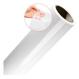 Papel Plástico Adesivo Contact Transparente 45cm X 10 Metros