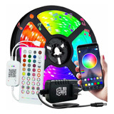 Tt Tira Luces Led Rgb5050 10m Bluetooth Con Control Remoto