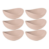 Set X6 Bowls Ensaladera Irregular Colores Pastel 24x23x13 Cm