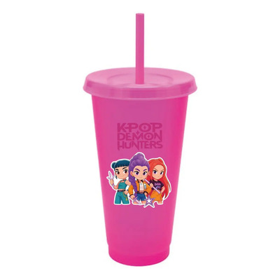 1 Vaso Con Popote Decorado Las Guerreras K-pop 800ml Fiesta | MercadoLibre