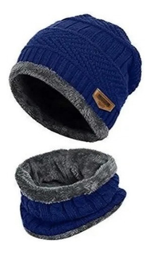 Gorro De Lana Con Interior De Chiporro + Cuello, Invierno