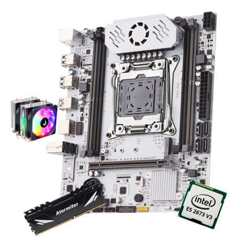 Kit Gamer Placa Mãe Q-d4 X99 White Xeon E5 2673 V3 64gb 