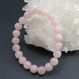 Pulsera Cuarzo Rosa 100% Natural Cuarzo Del Amor 8mm