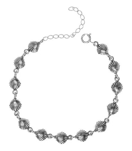 Pulseira De Prata Feminina Concha Bali