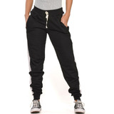 Calça Ribana Feminina Jogger Listrada Moletom Inverno 024