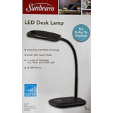 Sunbeam - Lámpara Led De Escritorio Con Cuello Flexible Y Lu