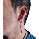 Arete Piercing Acero Unisex Hombre Mujer Cruces Cadenas Moda