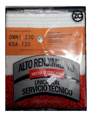 Mecha Para Estufa Toyotomi Omni 230- / Kerona 4400 Cozmar