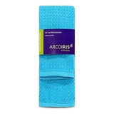 Repasadores En Set Arco Iris Pack De 2 100% Algodon 44x70cm Color Celeste Liso