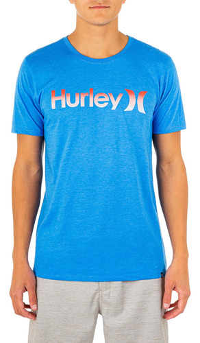 Polera Hurley One And Only Logo Para Hombre, Photoblue Hea