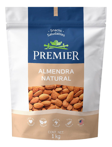 Almendra Natural 1kg Premier Premium Almonds